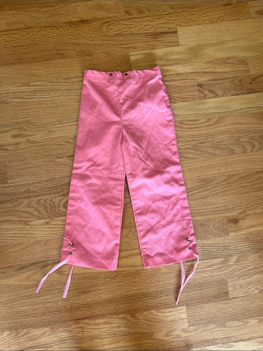 Vintage Garanimals Girls' Pink Tie-Hem Wide Leg Bottoms 4T